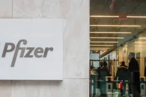 Trụ sở chính của tập đoàn dược phẩm Pfizer ở New York, Mỹ, ngày 1-3.