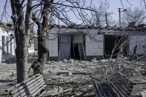 Một bệnh viện tâm thần bị pháo kích của Nga phá hủy hoàn toàn ở TP Mykolaiv, miền nam Ukraine, ngày 22-3.