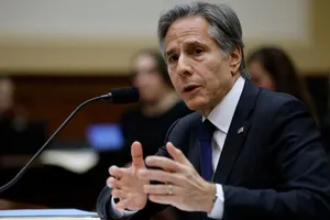 Ngoại trưởng Mỹ Antony Blinken trong phiên điều trần trước Ủy ban Đối ngoại Hạ viện vào ngày 28-4.