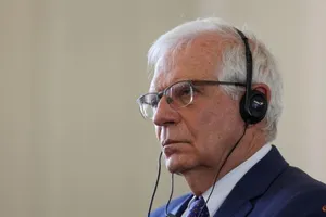 Đại diện Cấp cao Liên minh châu Âu về Chính sách Đối ngoại và An ninh Josep Borrell tham dự cuộc họp báo tại Tehran, Iran, vào ngày 25-6.