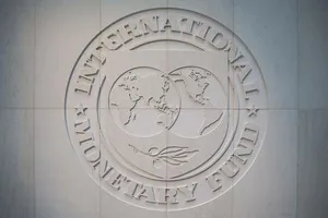 Logo Quỹ Tiền tệ Quốc tế IMF. 