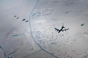 Một máy bay ném bom B-52 của Không quân Mỹ đang thực hiện nhiệm vụ vào ngày 4-9.