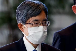 Bộ trưởng Nội vụ Nhật Minoru Terada đến dinh Thủ tướng Fumio Kishida ở thủ đô Tokyo, ngày 10-8.