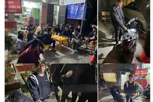Công an mời hơn 20 thanh thiếu niên tại quán nước về trụ sở làm việc