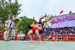 Độc đáo lễ hội Vật truyền thống có từ thời nhà Trần ở Hải Phòng