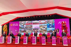Phó Thủ tướng Bùi Thanh Sơn bấm nút khởi công Trung tâm thương mại AEON Hải Dương 