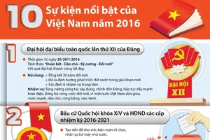 Infographic: 10 sự kiện nổi bật của Việt Nam năm 2016