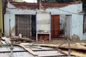 Cảnh tượng ngổn ngang sau khi bão đổ bộ vào Nghệ An