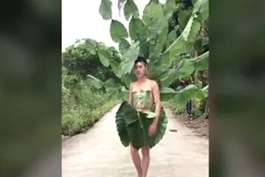 Thời trang 'cây nhà lá vườn' siêu độc đáo và hài hước