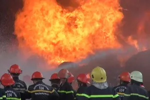 Hiện trường vụ cháy làm toàn TP Vũng Tàu mất điện