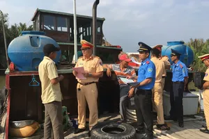 Bắt 2 tàu cát vi phạm bến bãi tại TP.HCM