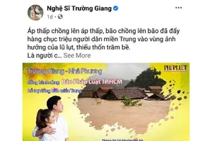 Trường Giang- Nhã Phương cùng các sao Vbiz hỗ trợ miền Trung