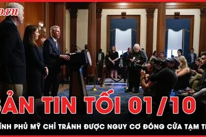 Bản tin tối 1-10: Chính phủ Mỹ chỉ tạm thời tránh được nguy cơ đóng cửa