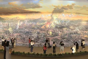 Cận cảnh bức tranh khổng lồ về trận chiến Điện Biên Phủ