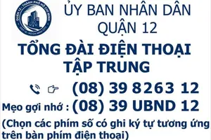 Thông tin quan trọng với người dân quận 12, TP.HCM 