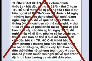 Xác định 10 tài khoản lan truyền sai tin phong tỏa toàn TP.HCM