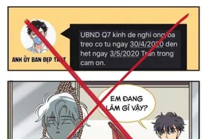 Tin nhắn không dấu liên quan UBND quận 7 là tin giả