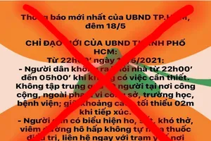 “Chỉ đạo mới của UBND TP.HCM” lan truyền trên mạng là giả mạo