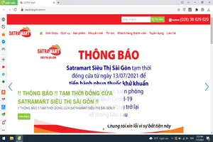 Tạm đóng cửa Satra Mart siêu thị Sài Gòn từ 13-7