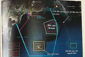 Cấp phép đổ 1 triệu m3 bùn thải xuống biển Vĩnh Tân