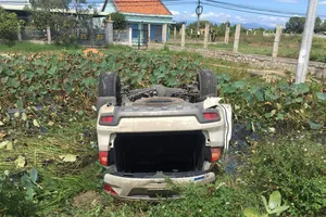 Cứu sống 5 người trong ô tô lao xuống hồ sen