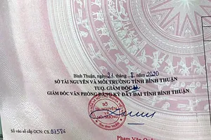 Làm sổ hồng giả với chữ ký của giám đốc đã bị cách chức