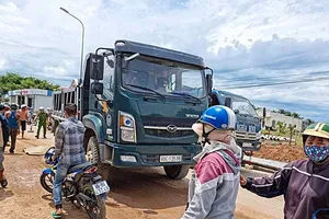 Hiện trường vụ tai nạn.