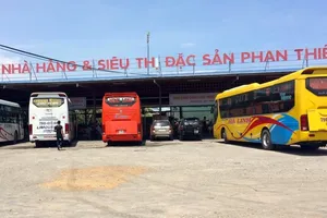 Bốn điểm xe khách được dừng đỗ trên quốc lộ 1A qua Bình Thuận