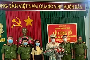 Điều động, bổ nhiệm một loạt sĩ quan Công an ở tỉnh Bình Thuận