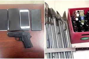 Cảnh sát ngăn kịp 2 nhóm chuẩn bị hỗn chiến bằng súng, dao, bom xăng 