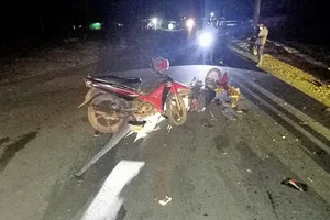 2 xe máy va chạm trên Quốc lộ 55, 3 người thương vong