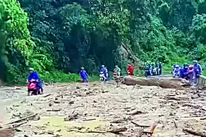 Sạt lở làm 'biến mất' cả con đường dài 25m, rộng 4m ở Bình Thuận