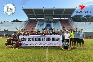 Kinh phí vận động khen thưởng cho đội bóng đá Bình Thuận chỉ có 92 triệu đồng