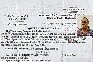 Truy nã 'Phi Long Cốc' trên toàn quốc