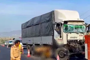 Ô tô tải tông xe container trên cao tốc Vĩnh Hảo - Phan Thiết, 1 tài xế thiệt mạng