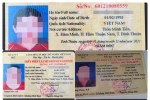 Bắt giữ một người mua bán, sử dụng giấy phép lái xe giả 