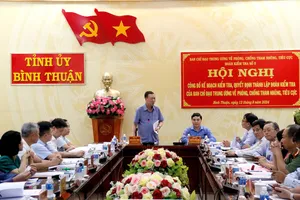 Ban Chỉ đạo Trung ương phòng, chống tham nhũng tiêu cực kiểm tra tại Bình Thuận