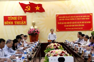 Ban Bí thư kiểm tra việc thực hiện Kết luận số 21-KL/TW tại tỉnh Bình Thuận