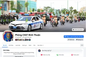 Xuất hiện tài khoản Facebook giả mạo Phòng CSGT Công an Bình Thuận