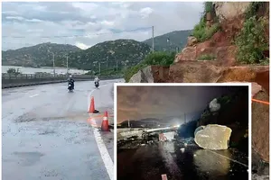 Cục đường bộ báo cáo vụ nhiều tảng đá rơi xuống Quốc lộ 1 đoạn qua Lâm Đồng