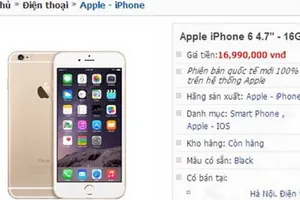 iPhone 6 'xách tay' 16 GB giảm giá hơn 1 triệu đồng