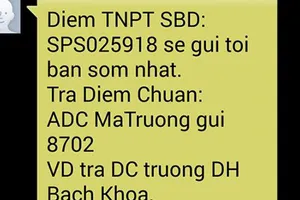 Xử phạt, buộc hoàn trả tiền thu cước tra cứu điểm thi