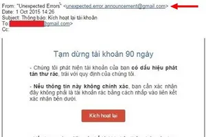 Xuất hiện hình thức lừa đảo mới nhằm chiếm đoạt tài khoản Gmail