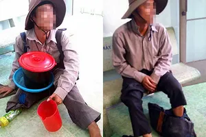 Bắt quả tang thanh niên lành lặn 'ngụy trang' cụt chân đi ăn xin