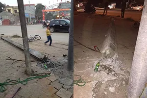 Đổ cột điện, học sinh lớp 11 tử vong