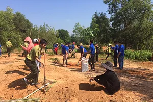 Hàng trăm cây xanh được trồng tại Vườn Quốc gia Yok Don