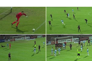 Hài hước: Thủ môn rơi vào cảnh... khó đỡ vì cơn gió lạ