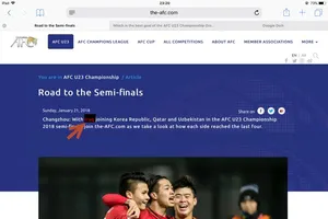 Sau Google, đến lượt AFC nhầm lẫn U23 Iraq loại U23 VN