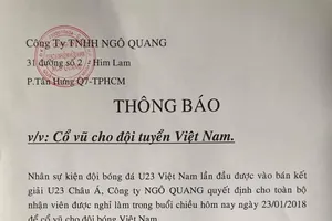 U23 VN vào chung kết, nhân viên được ăn mừng 3 đêm liền