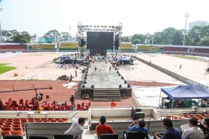 Sân Thống Nhất trước giờ đón U-23 Việt Nam